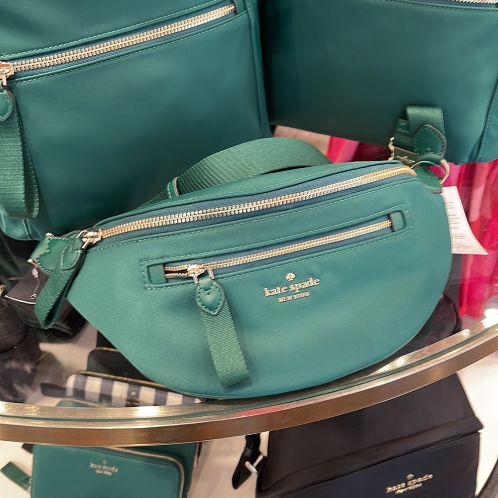 Kate Spade Chelsea Nylon Belt Bag Fanny Pack 
Color: Deep Jade
NWT - Picture 9 of 16